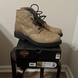 Harley-Davidson Men's Brown Lace-Up Boots